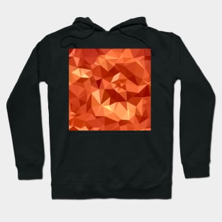 Atomic Tangerine Orange Abstract Low Polygon Background Hoodie